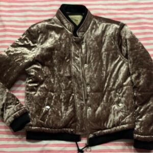 Ci Sono Velvet Bomber Jacket